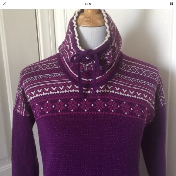 Avalanche Sweaters - Avalanche Sweater Cowl Neck Purple Size Small
